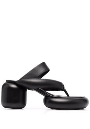 Jil Sander 95mm padded-strap leather sandals - Black