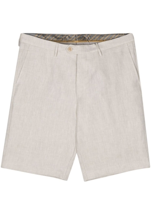 ETRO linen herringbone bermuda shorts - Neutrals