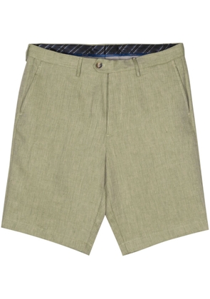 ETRO herringbone linen bermuda shorts - Green