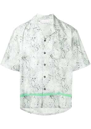 John Elliott stone-print short-sleeve cotton shirt - Neutrals