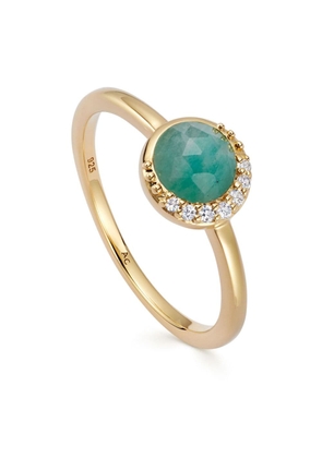 Astley Clarke 18kt gold vermeil Luna amazonite ring