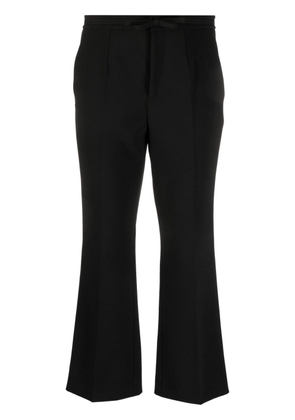 RED Valentino bow-detailing cropped trousers - Black