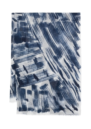 Faliero Sarti Ghe abstract-pattern scarf - Blue