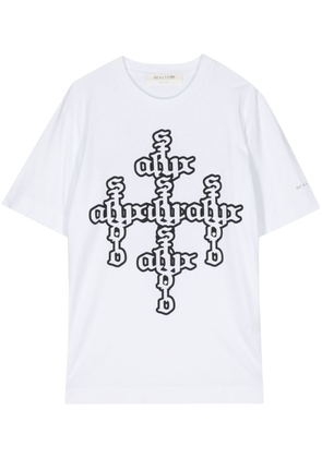 1017 ALYX 9SM cross-print cotton T-shirt - White