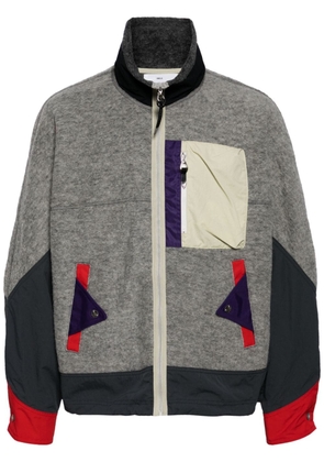 Toga colour-block panelled bomber jacket - Grey