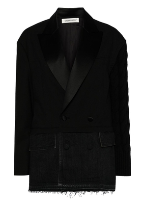 Undercover panelled double-breasted blazer - Black