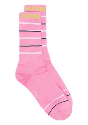 Marni knitted cotton socks - Pink