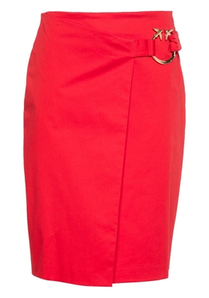 PINKO Eurito wrap midi skirt - Red