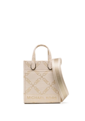 Michael Kors Gigi monogram-pattern crossbody bag - Brown