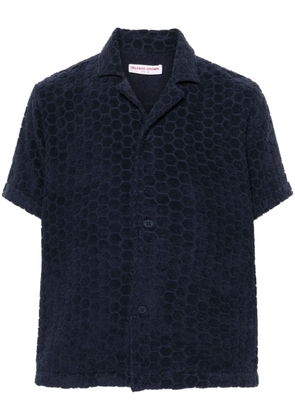 Orlebar Brown Howell geometric pattern shirt - Blue