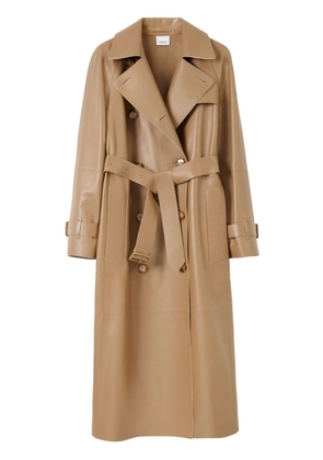 Burberry Waterloo leather trench coat - Neutrals