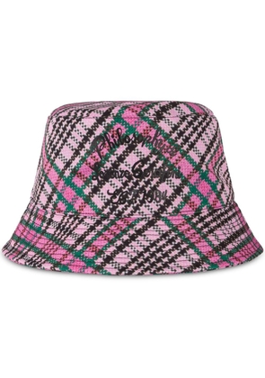 Philosophy Di Lorenzo Serafini logo-print checked bucket hat - Pink
