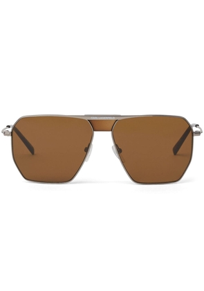 Karl Lagerfeld geometric-frame tinted sunglasses - Brown