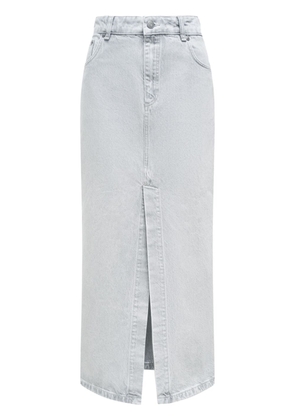 12 STOREEZ mid-rise maxi denim skirt - Grey