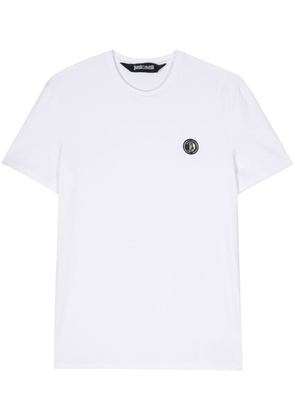Just Cavalli logo-appliqué T-shirt - White