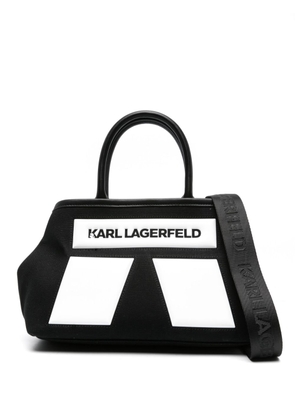Karl Lagerfeld small Ikon K canvas tote bag - Black