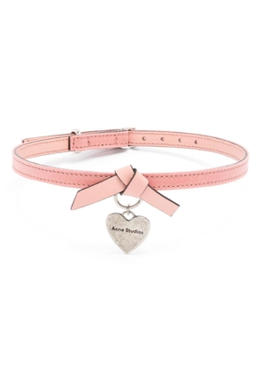 Acne Studios Musubi heart-charm necklace - Pink