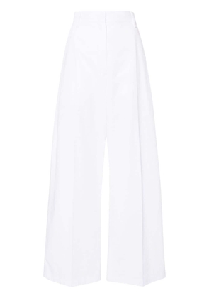 Sportmax wide-leg cotton trousers - White