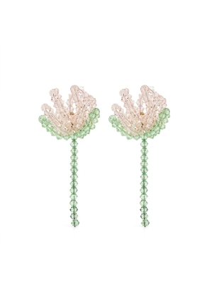 Simone Rocha floral-shape beaded earrings - Neutrals