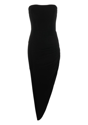 Norma Kamali strapless asymmetric bodycon dress - Black