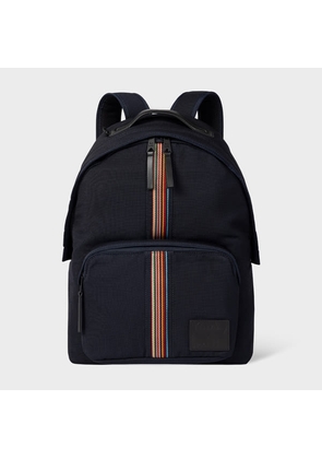 Paul Smith Navy 'Signature Stripe' Backpack Blue