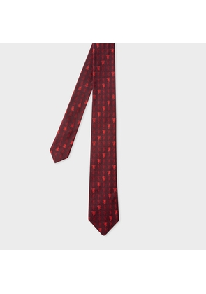 Paul Smith Paul Smith & Manchester United - 'Red Devil' Narrow Silk Tie