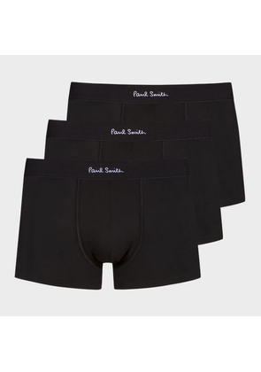 Paul Smith Organic Cotton Black Low-Rise Boxer Briefs Three Pack
