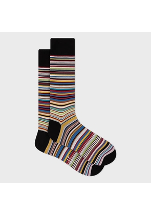 Paul Smith 'Signature Stripe' Silk-Blend Socks Multicolour