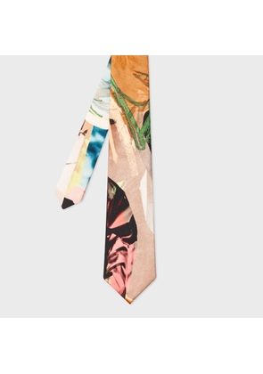 Paul Smith 'Life Drawing Collage' Silk Tie Multicolour