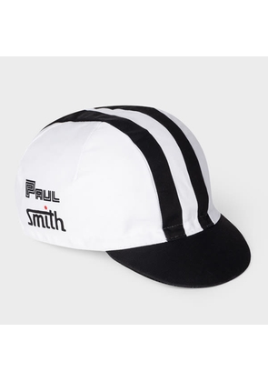 Paul Smith White and Black Stripe Cycling Cap Multicolour