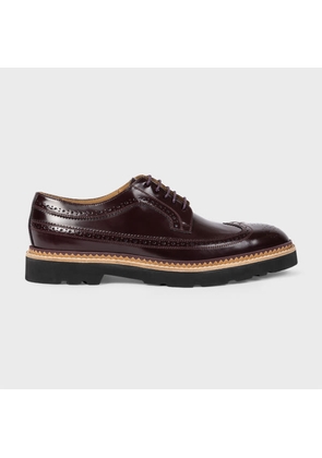 Paul Smith Bordeaux High-Shine Leather 'Count' Brogues Red
