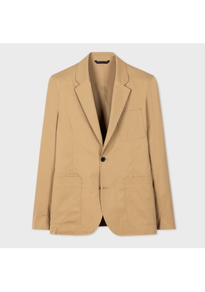 PS Paul Smith Casual-Fit Tan Cotton-Blend Blazer Brown