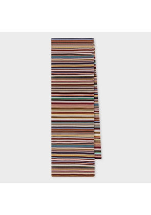 Paul Smith Merino Wool 'Signature Stripe' Scarf Multicolour