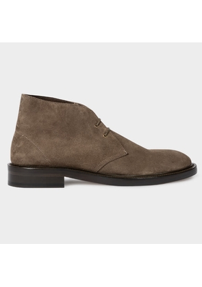 Paul Smith Khaki Suede 'Kew' Boots Brown