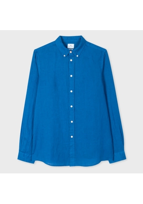 PS Paul Smith Cobalt Blue Linen Button-Down Shirt