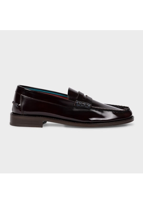 Paul Smith Bordeaux High-Shine Leather 'Lido' Loafers Red