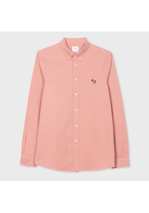 PS Paul Smith Pale Pink Organic Cotton Twill 'Broad Stripe Zebra' Shirt