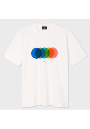 PS Paul Smith White Organic Cotton 'Circles' Print T-Shirt