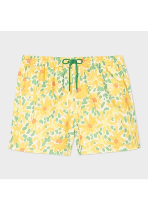 Paul Smith Yellow 'Daisy' Print Swim Shorts