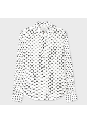 Paul Smith Slim-Fit White Polka Dot Viscose Shirt