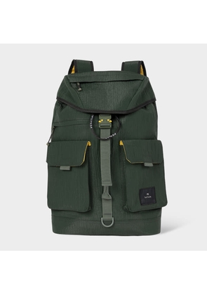 PS Paul Smith Dark Green Nylon Ripstop Backpack