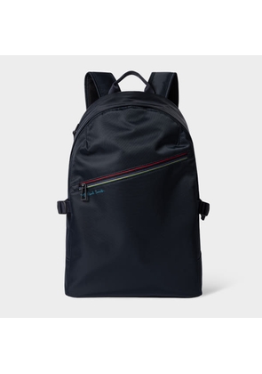 PS Paul Smith Navy 'Sports Stripe' Nylon Backpack Blue