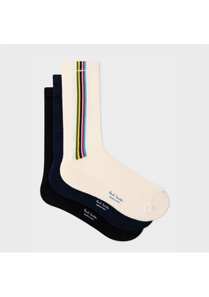 PS Paul Smith 'Sports Stripe' Socks Three Pack Multicolour