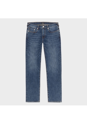 PS Paul Smith Tapered-Fit 'Crosshatch Stretch' Blue-Rinse Jeans