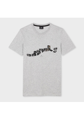 PS Paul Smith Slim-Fit Grey Marl 'Domino's' T-Shirt