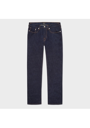 PS Paul Smith Tapered-Fit Indigo-Rinse 'Crosshatch Stretch' Jeans Blue