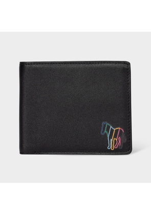 PS Paul Smith Black Leather 'Broad Stripe Zebra' Billfold Wallet