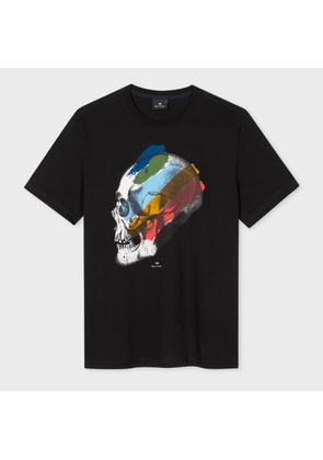 PS Paul Smith Black 'Stripe Skull' Print T-Shirt