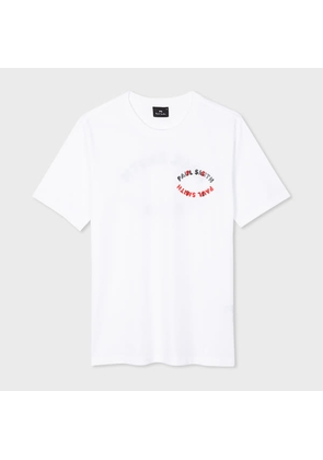 PS Paul Smith White Cotton 'Happy Oval' Print T-Shirt