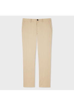 PS Paul Smith Mid-Fit Tan Cotton-Linen Chinos Brown